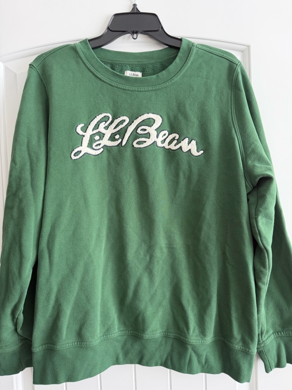 L.L. Bean Women’s Green Pullover Sweatshirt with Script Logo